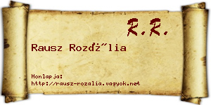 Rausz Rozália névjegykártya