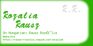 rozalia rausz business card